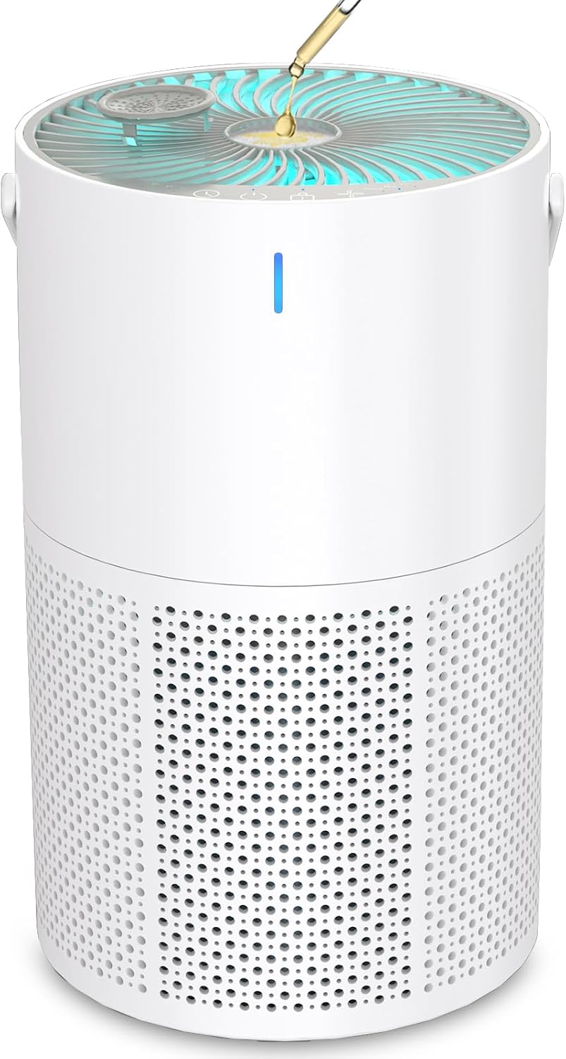 Air Purifiers for Home Large Room up to 1095 Ft²,   Air Purifier for Bedroom with Quiet Sleep Mode & Timer, Air Cleaner for Pets Hair, Smoke, Odor, Dust